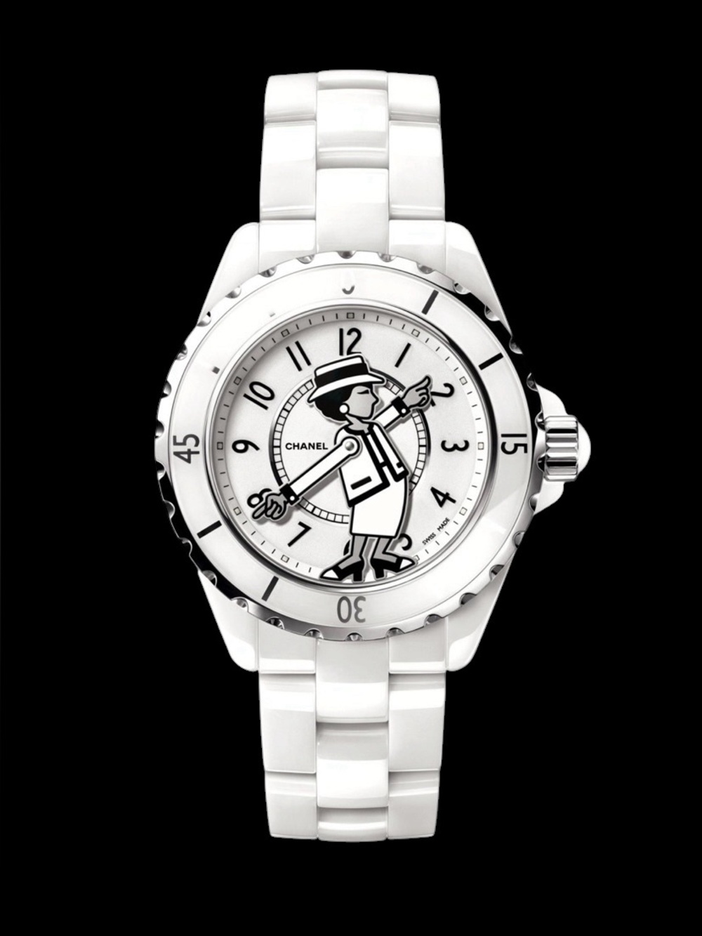 ChaneI . Madem CoCo WHITE J12 Limited to 555 pieces Watch Collectors Piece